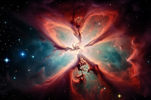 Photo close up of the orion nebula