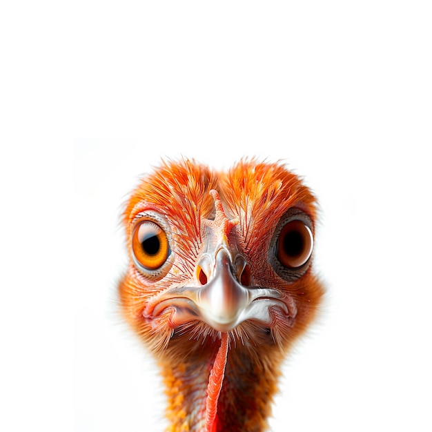 Close Up of an Ostrichs Head Generative AI