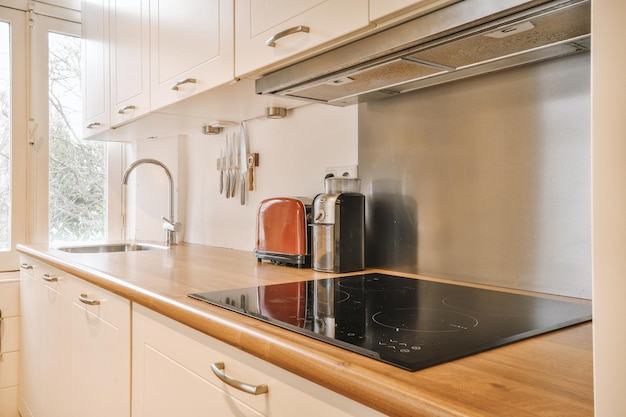 Close up of oven and sink