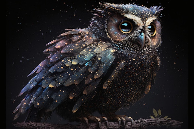 A close up of owl generative ai