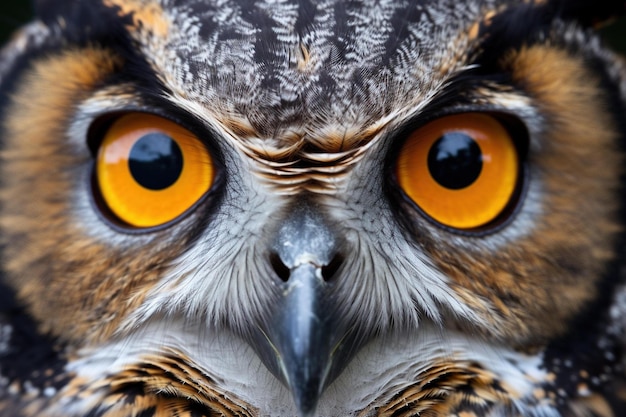 Photo a close up of an owl's face