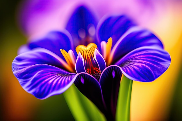 Close-up paarse iris bloem