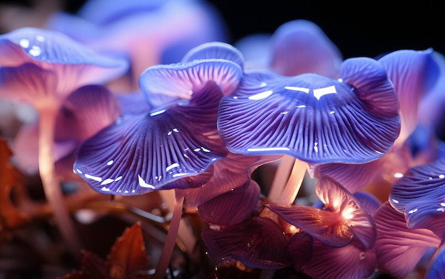 Close-up paddestoelen macro foto