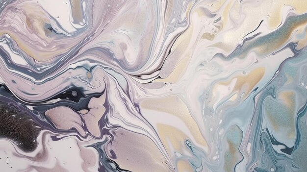 A close up of a painting of a blue and white swirl generative ai