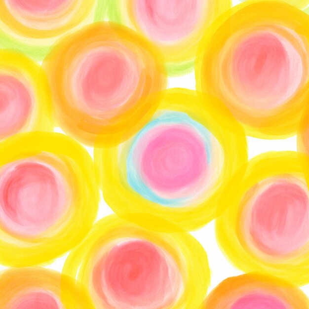 A close up of a painting of a bunch of circles generative ai