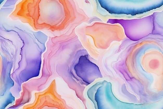 A close up of a painting of a bunch of colorful rocks generative ai