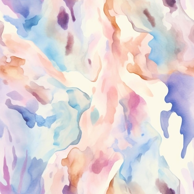 A close up of a painting of a colorful pattern of watercolor generative ai
