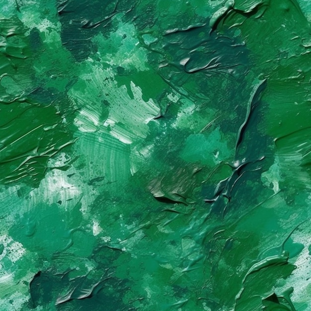 a close up of a painting of green paint on a white background generative ai