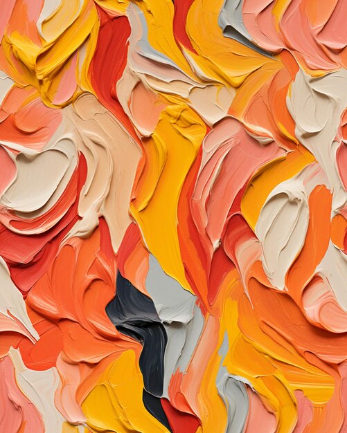 A close up of a painting of orange generative ai