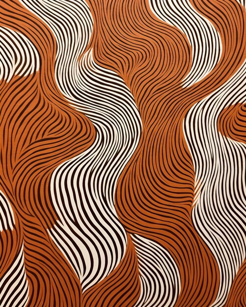 a close up of a painting of a pattern of wavy lines generative ai