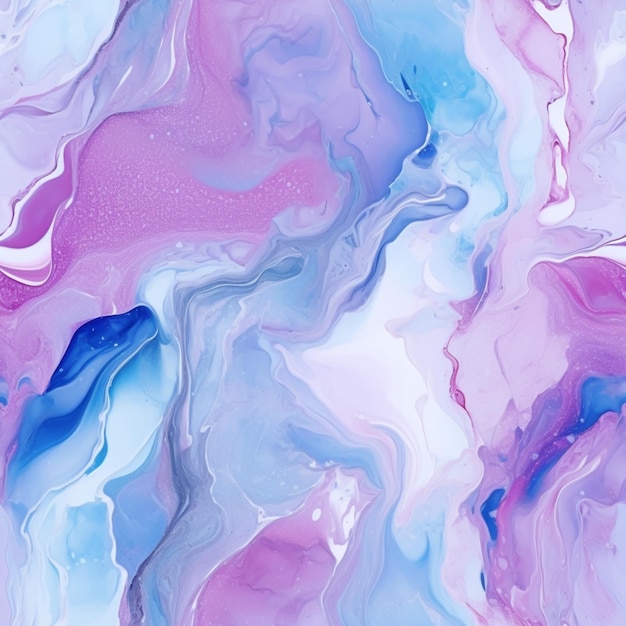 a close up of a painting of a pink and blue swirl generative ai