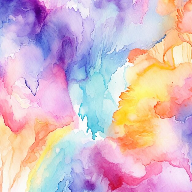 A close up of a painting of a rainbow colored cloud generative ai