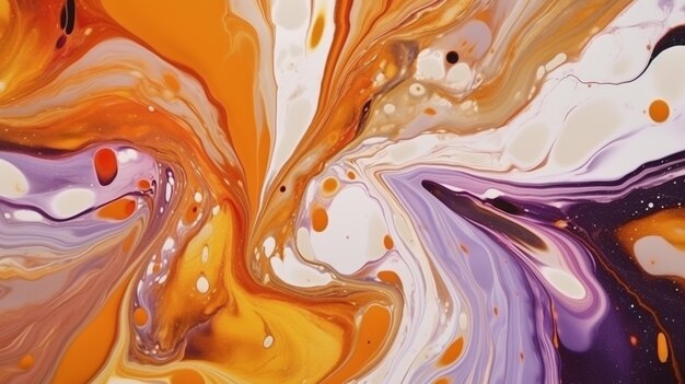 A close up of a painting of a swirl of paint generative ai