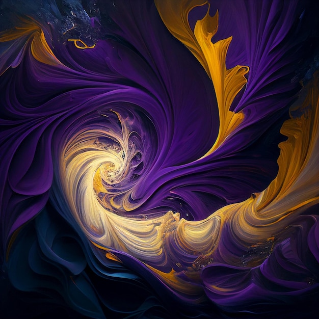 A close up of painting swirly design generative ai