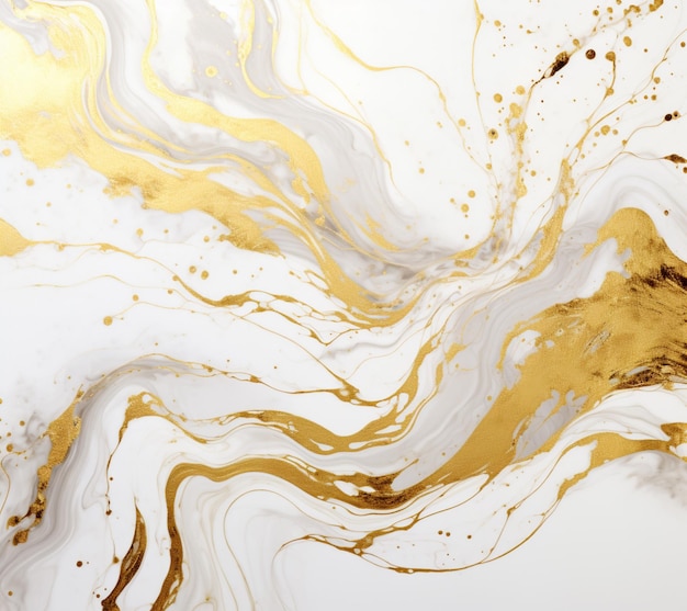 Photo a close up of a painting with gold paint on it generative ai