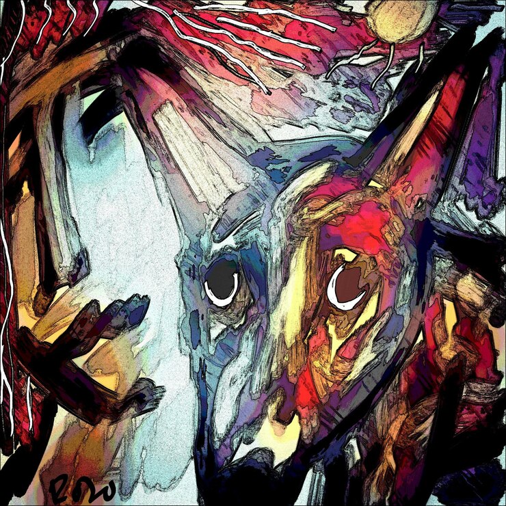 Photo close-up of painting