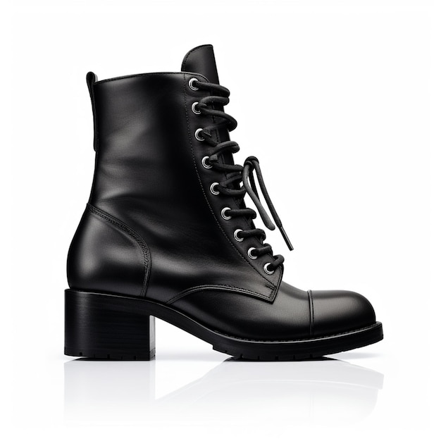 Premium AI Image  A black boot with a brown laces and the word  love  on  it.