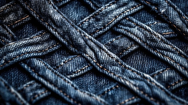 Photo a close up of a pair of blue jeans