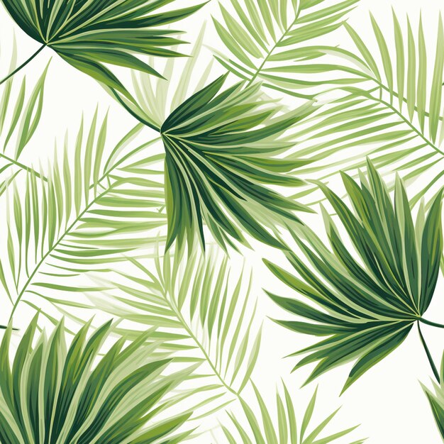 A close up of a palm leaf pattern on a white background generative ai