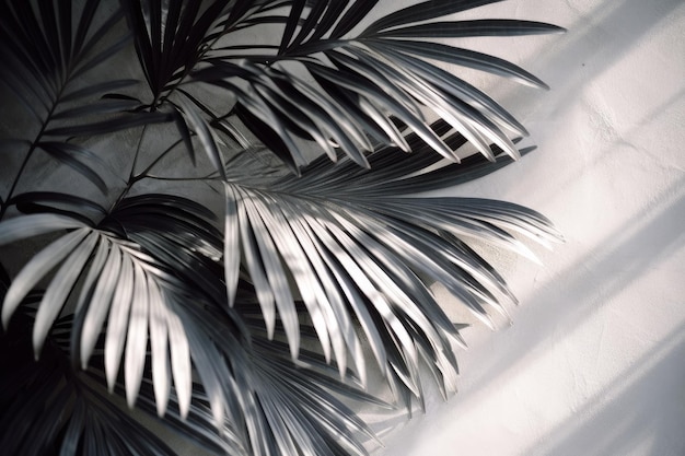A close up of a palm tree with the leaves of a palm tree