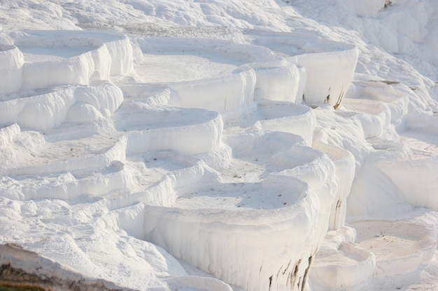 Close up of pamukkale thermal springs