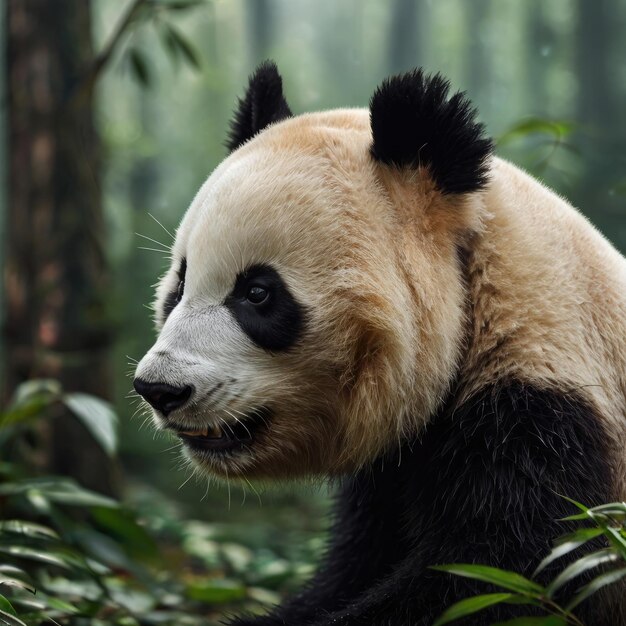 close-up panda in het bos