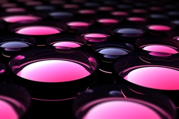 Photo a close up of a pane of a keyboard with a pink led light