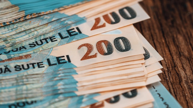 Close-up of paper currency on table