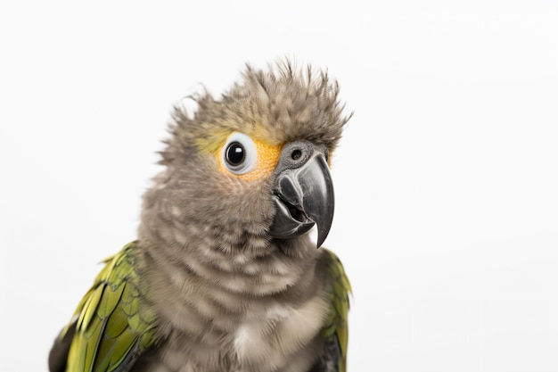 A close up of a parrot's beak