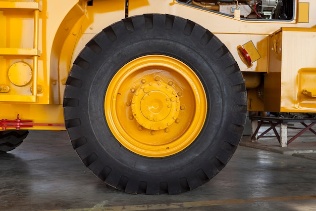 Photo close up of parts of truck for mechanical concept