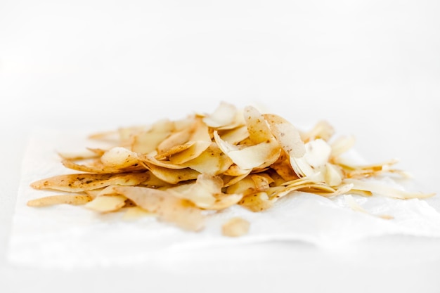 Photo close-up of pasta against white background