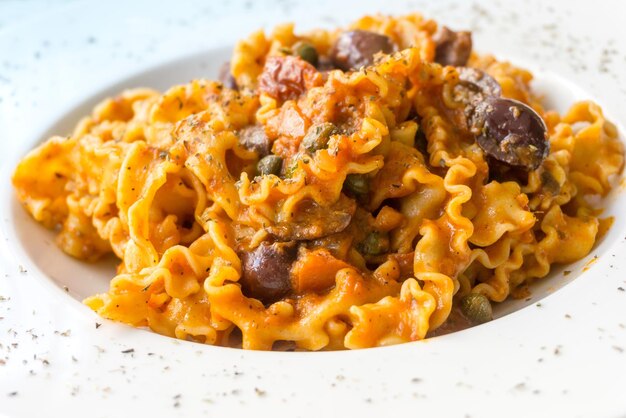 Close-up of pasta in plate