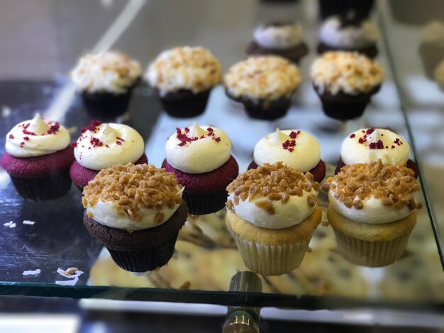 Close-up of pastries