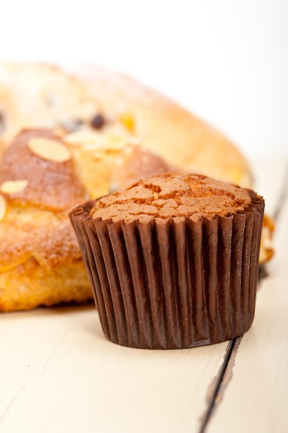 Photo close-up of pastry on white background