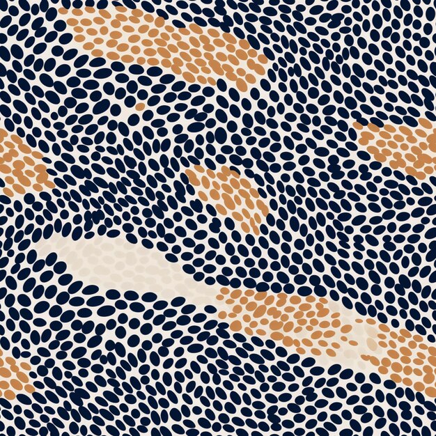 A close up of a pattern of black and orange spots generative ai