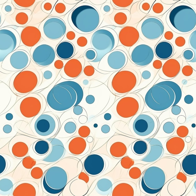 A close up of a pattern of circles and lines generative ai