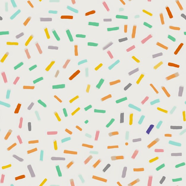 Photo a close up of a pattern of colorful sprinkles on a white background generative ai