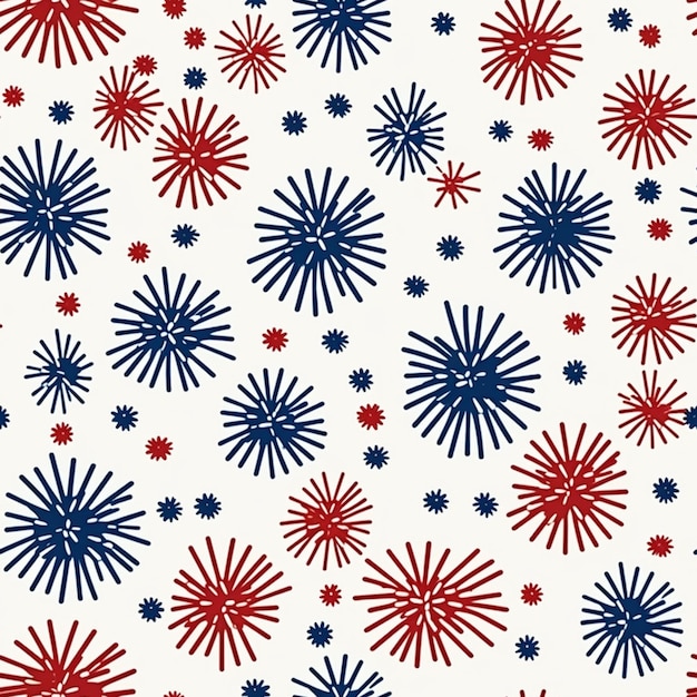 a close up of a pattern of fireworks on a white background generative ai