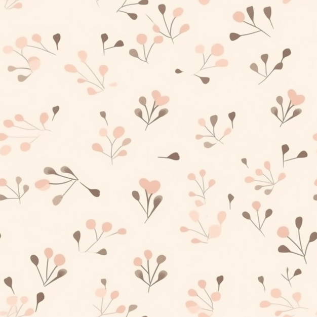 a close up of a pattern of flowers on a white background generative ai