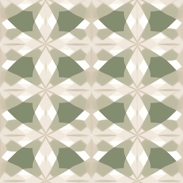 A close up of a pattern of green and white shapes generative ai