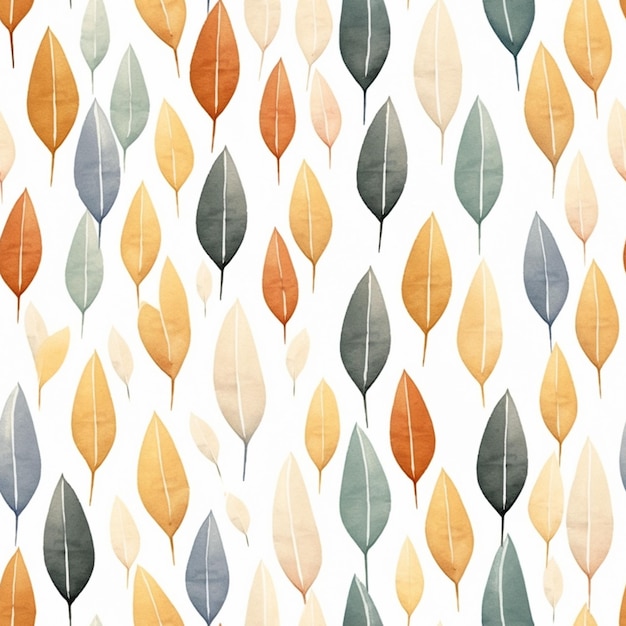 a close up of a pattern of leaves on a white background generative ai