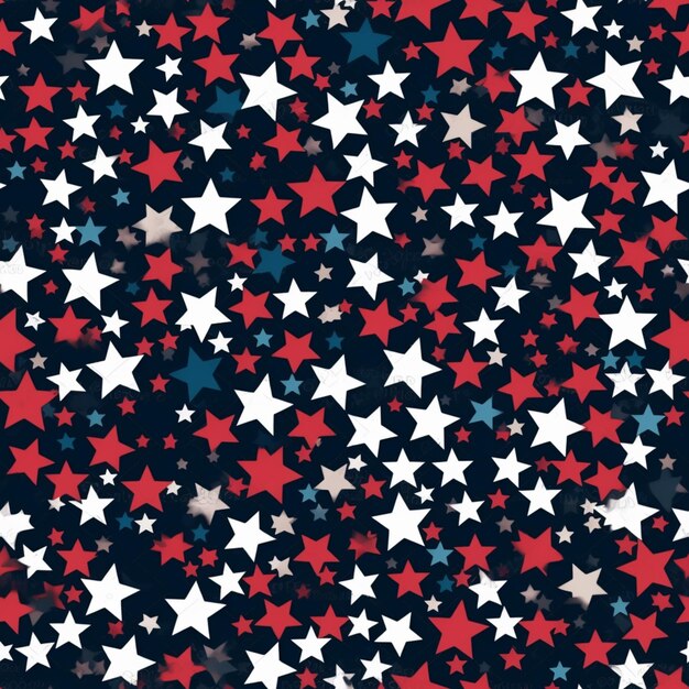 Photo a close up of a pattern of stars on a black background generative ai