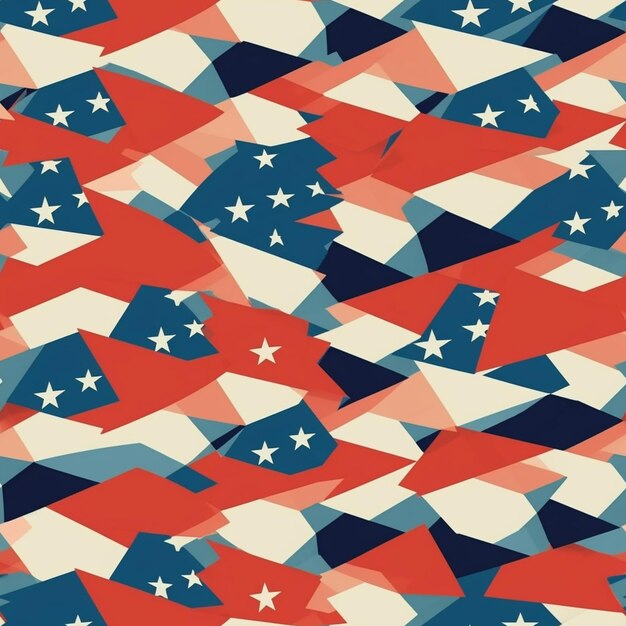 A close up of a pattern of stars and stripes generative ai