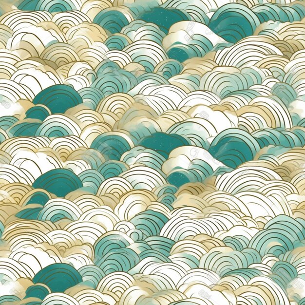 A close up of a pattern of waves on a white background generative ai