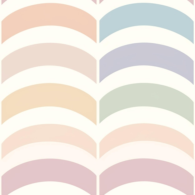 Photo a close up of a pattern of wavy lines in pastel colors generative ai