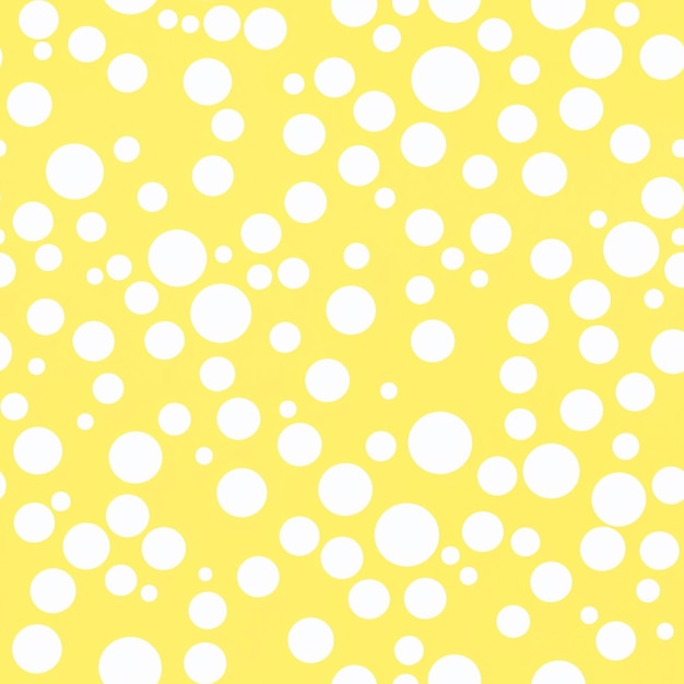 a close up of a pattern of white circles on a yellow background generative ai