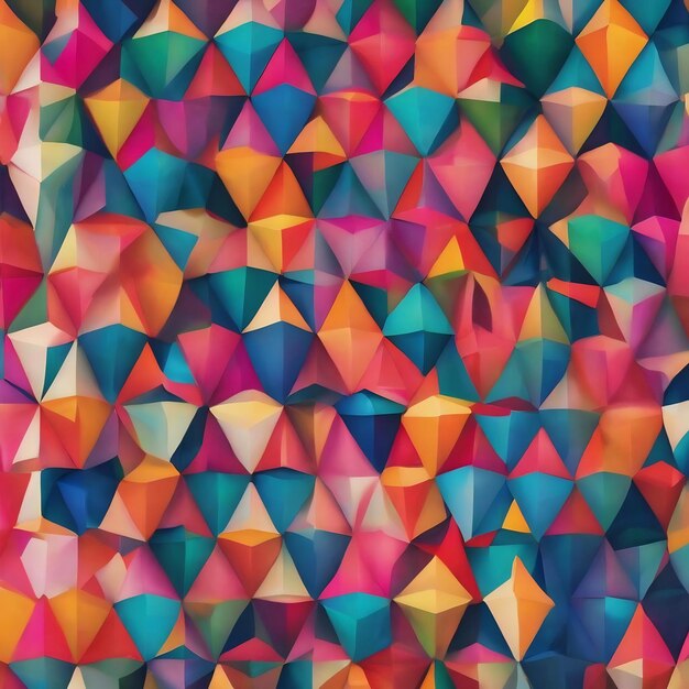 Photo a close up of a pattern with different shapes and colors generative ai