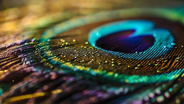 a close up of a peacocks feathers feathers