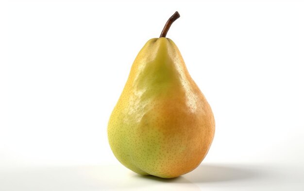 Photo a close up pear isolated on a white background organic natural fruits ai generated