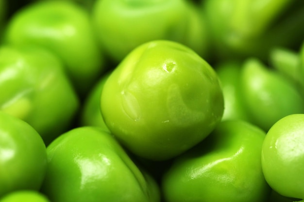 Close up of peas macro